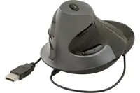 DACOMEX V200U - Vertikale Maus - optisch - 5 Tasten - kabelgebunden - USB - Schwarz