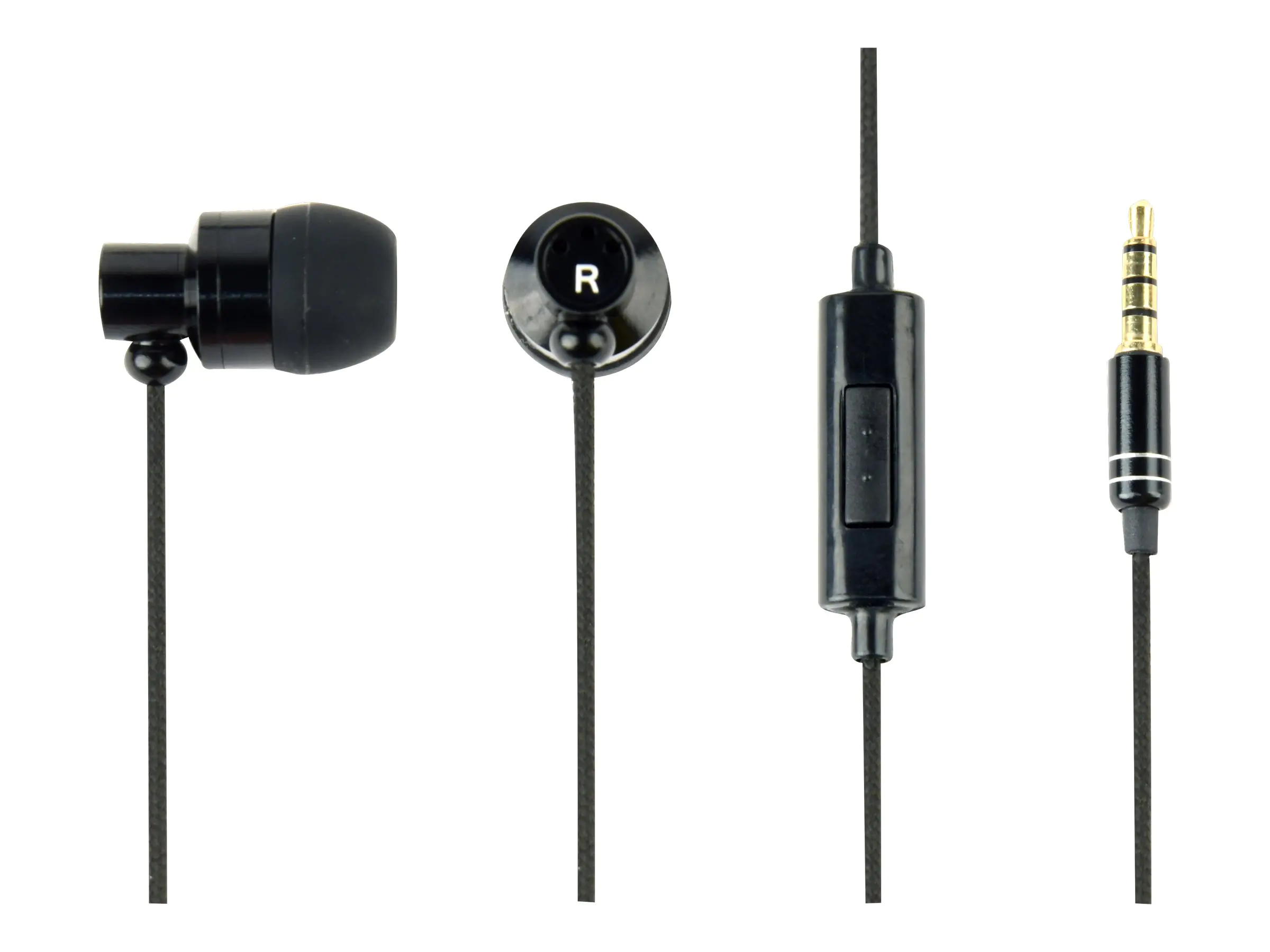 GMB Audio Paris MHS-EP-CDG-B - Ohrhörer mit Mikrofon - im Ohr - kabelgebunden - 3,5 mm Stecker - Schwarz