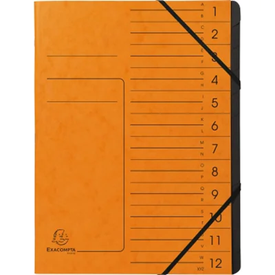 Exacompta Ordnungsmappe 541204E DIN A4 12Fächer Karton orange Exacompta Ordnungsmappe 541204E DIN A4 12Fächer Karton orange