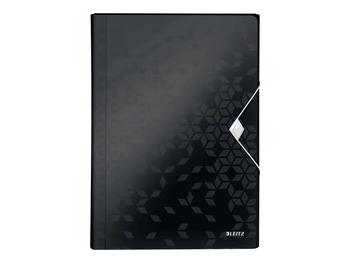 Leitz Fächermappe WOW 45890095 DIN A4 6Fächer PP schwarz