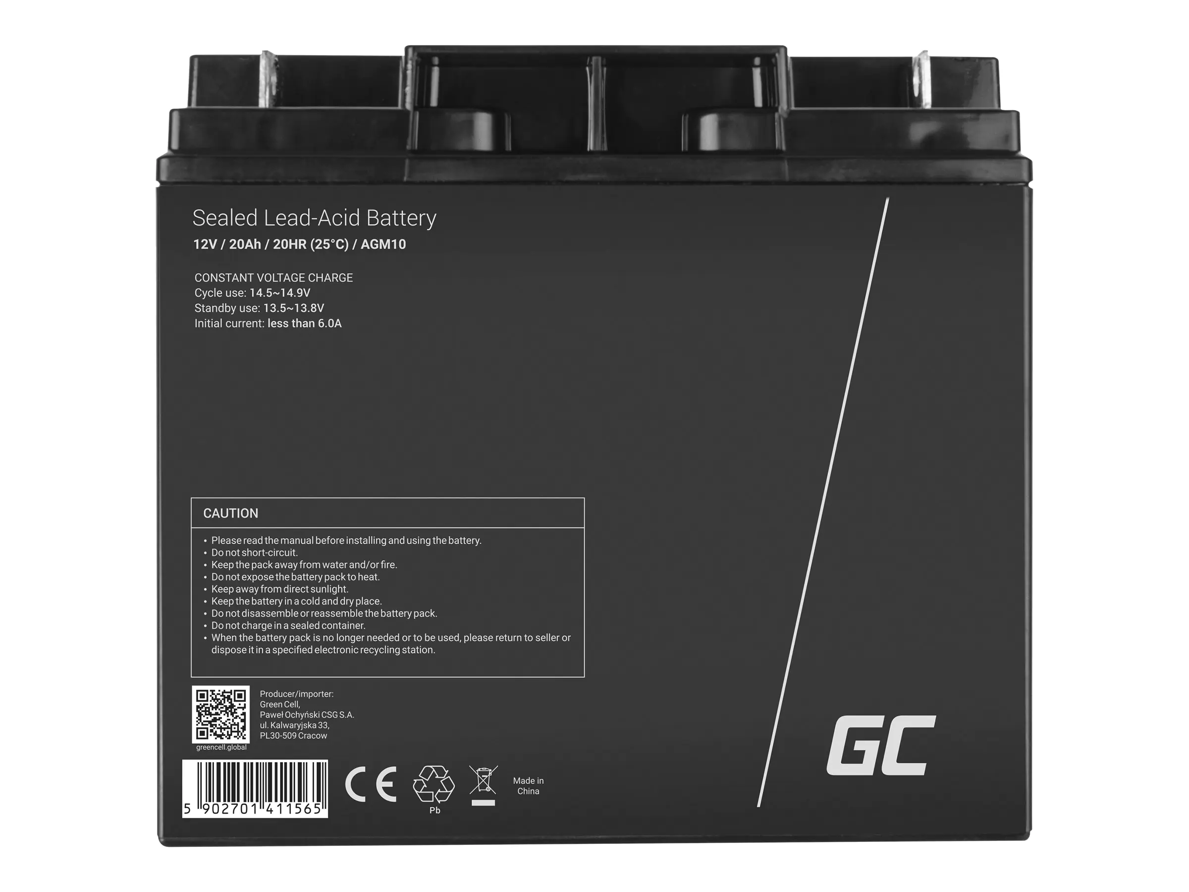 Green Cell USV-Akku - 1 x Batterie - ventilgeregelte Bleisäure (VRLA) AGM10