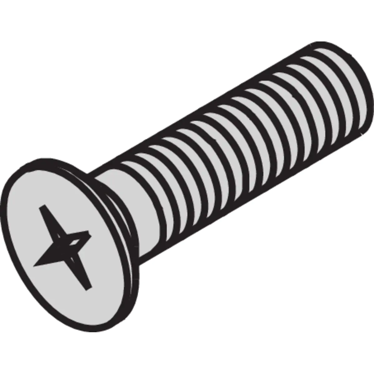 SCHROFF SCREW POS.R/CSK.M2.5X12(100PCS/KIT)