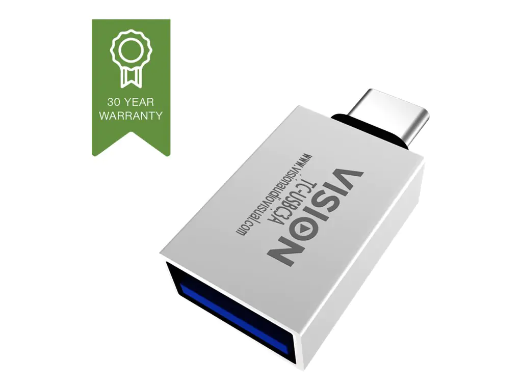 Vision - USB-Adapter - USB-C (M) bis USB Typ A (W) - USB 3.1 Gen 2 - weiß Vision - USB-Adapter - USB-C (M) bis USB Typ A (W) - USB 3.1 Gen 2 - weiß