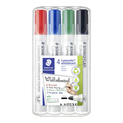 STAEDTLER Whiteboardmarker Lumocolor 351 WP4 2mm 4 St./Pack. STAEDTLER Whiteboardmarker Lumocolor 351 WP4 2mm 4 St./Pack.