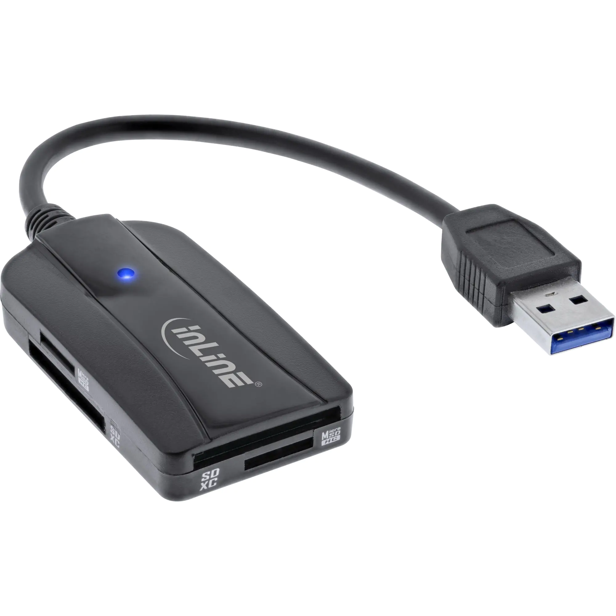 InLine Card Reader - USB-A - USB 3.2 Gen.1 - für SD und microSD 66772A