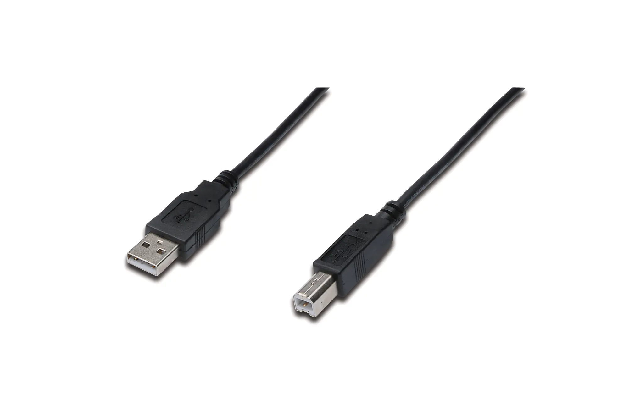 Assmann USB-Kabel 4-polig USB Typ A 4 pin USB Type B DK-300105-050-S doppelt isoliert 5.00 m Schwarz