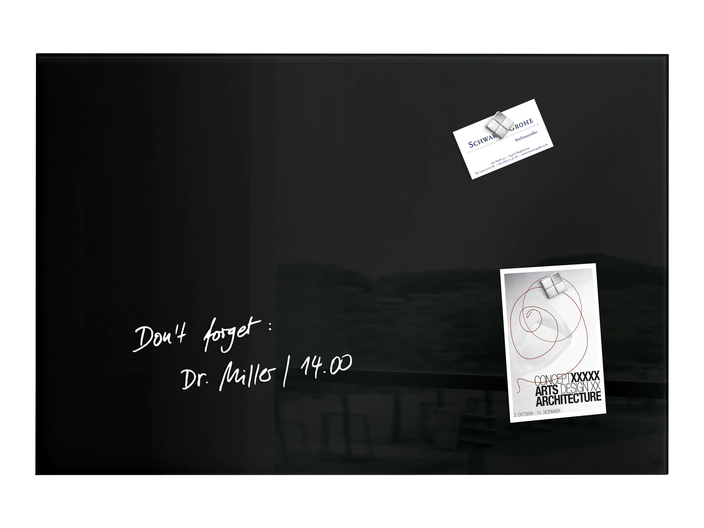 SIGEL Magnetboard Artverum GL120 60x40cm Glas schwarz