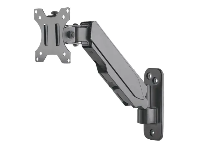 Manhattan TV & Monitor Mount, Wall, Spring Arm, 1 screen, Screen Sizes: 17-32", Black, VESA 75x75 to 100x100mm, Max 8kg, Height Adjustable Swivel Arm (2 pivots), Lifetime Warranty - Klammer - für TV / Bildschirm - Kunststoff, Aluminium, Stahl - Bildschirm Manhattan TV & Monitor Mount, Wall, Spring Arm, 1 screen, Screen Sizes: 17-32", Black, VESA 75x75 to 100x100mm, Max 8kg, Height Adjustable Swivel Arm (2 pivots), Lifetime Warranty - Klammer - für TV / Bildschirm - Kunststoff, Aluminium, Stahl - Bildschirm