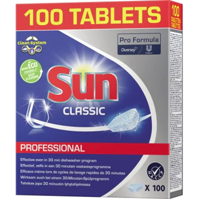 Unilever Sun Pro Formula 8710447466919, Geschirrspülmittel, Tablet, 30 min, Universal, 98 mm, 229 mm 101100937