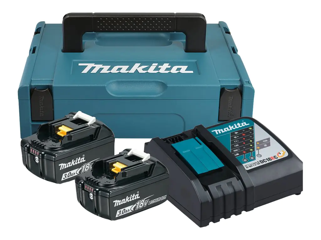 Makita DC18RC - Batterieladegerät + Batterie 2 x - Li-Ion - 3 Ah - 54 Wh - 1 x Batterien laden