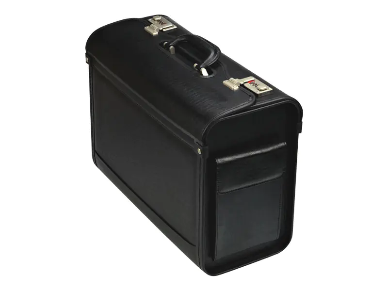 Alassio - Pilotenkoffer - Kunstleder - Schwarz