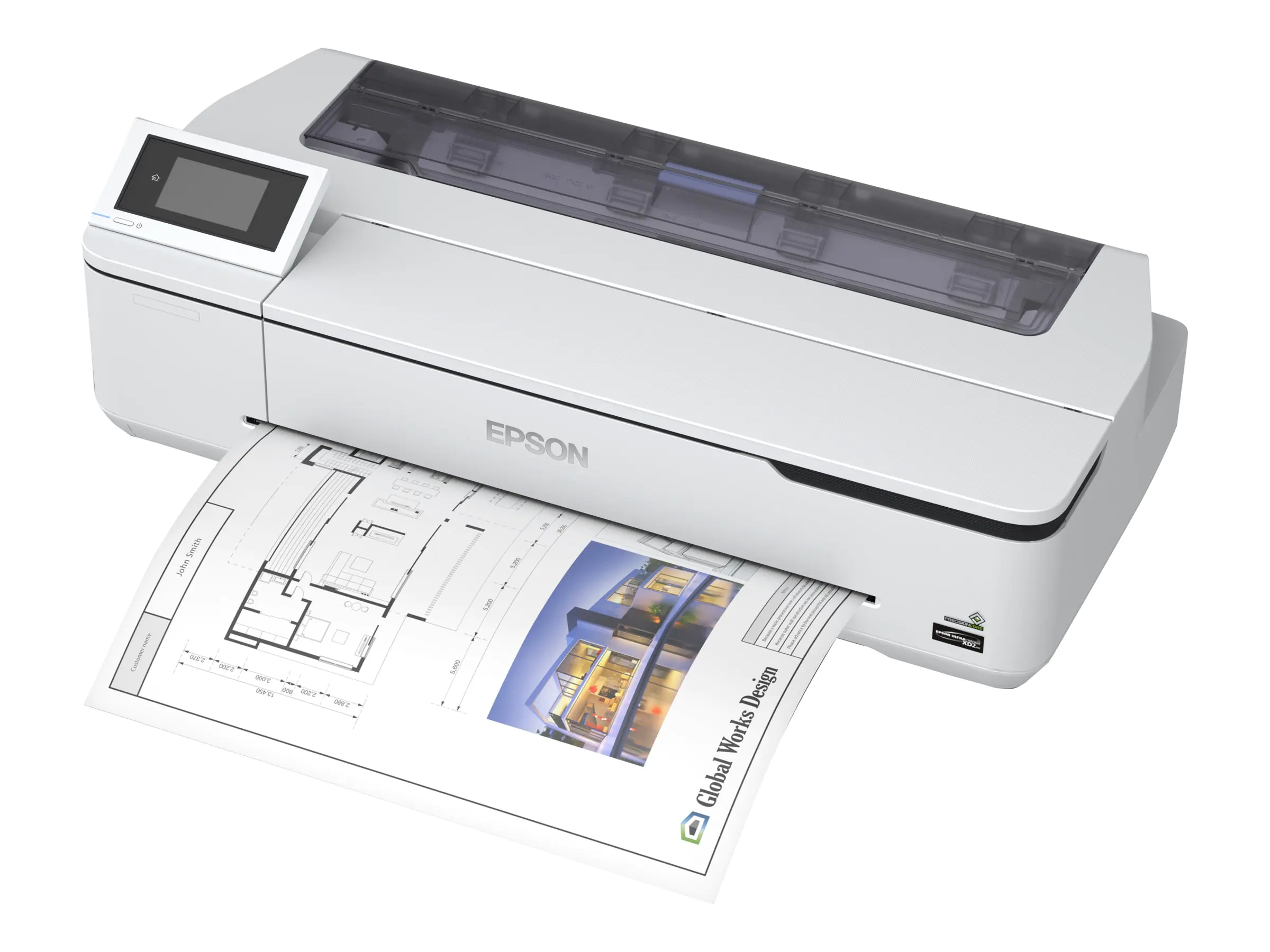 Epson SureColor SC-T3100N - 610 mm (24") Großformatdrucker - Farbe - Tintenstrahl - Rolle A1 (61,0 cm) - 2400 x 1200 dpi - Gigabit LAN, Wi-Fi(n), USB 3.0 - cutter