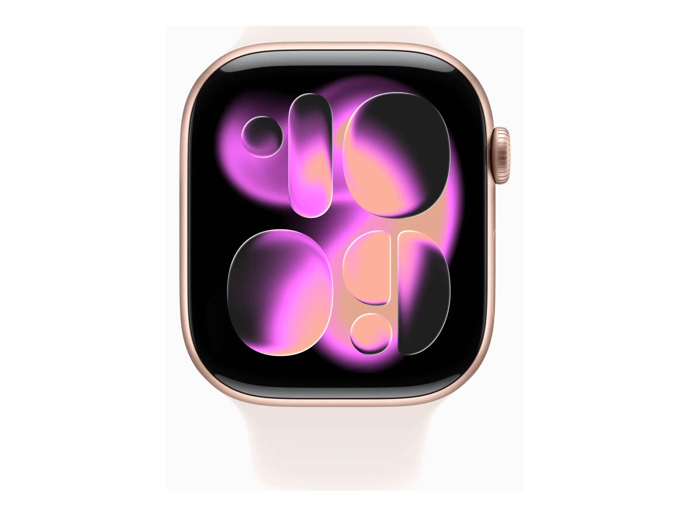Apple Watch Series 11 (GPS + Cellular) - 46 mm - Aluminium, Roségold - intelligente Uhr mit Sportband - Flouroelastomer - hellrosa - Bandgröße: S/M - 64 GB - LTE, Wi-Fi 4, UWB, Bluetooth - 5G - 36.9 g