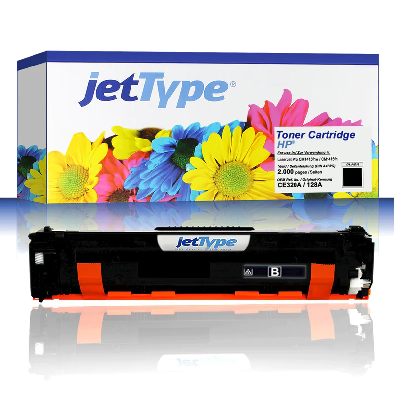 jetType Toner kompatibel zu HP CE320A 128A schwarz 2.000 Seiten 1 Stück