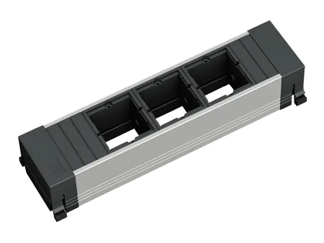 Bachmann POWER FRAME 3-way - Steckdosenleiste für bündige Montage