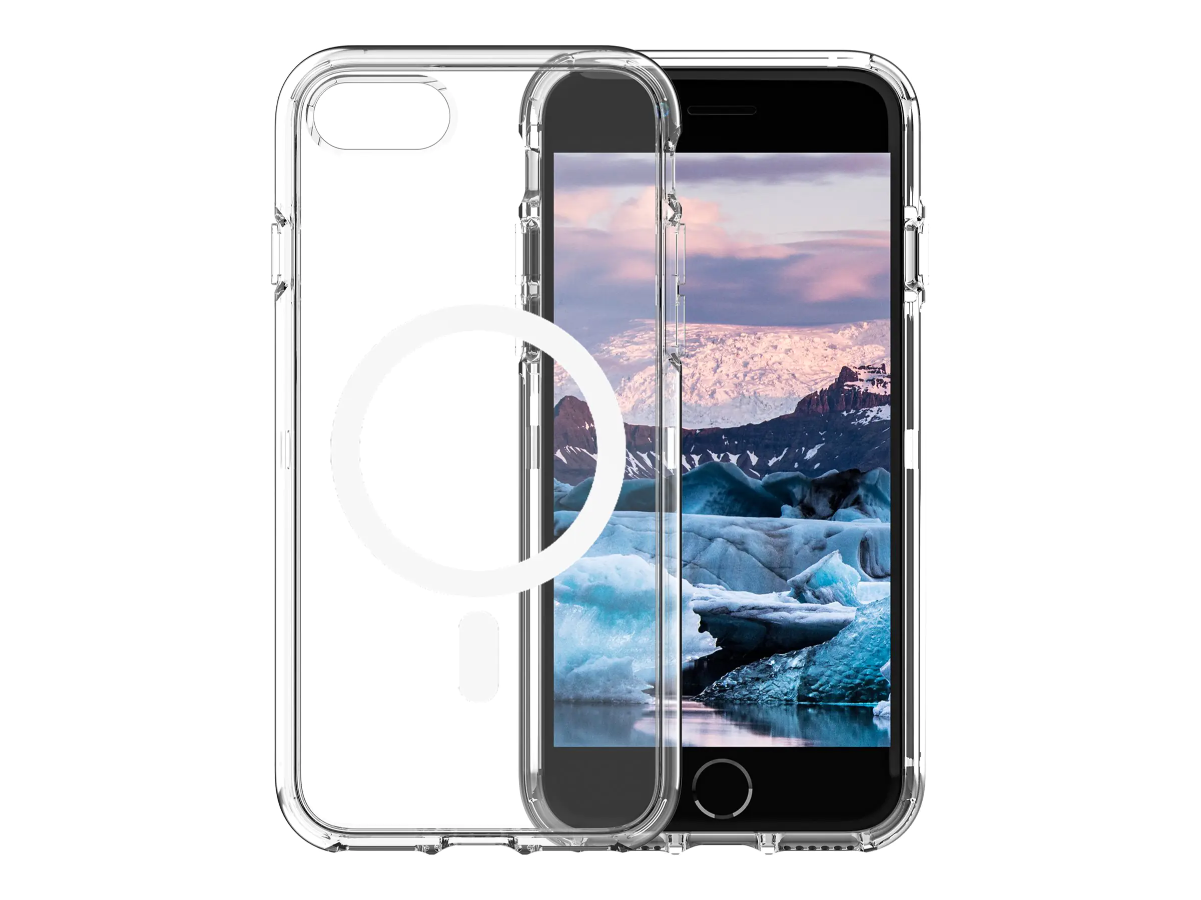 dbramante1928 Iceland Pro - Hintere Abdeckung für Mobiltelefon - MagSafe-Kompatibilität - Kunststoff - Ice Clear - für Apple iPhone 8, SE (2. Generation) IMSECL001562