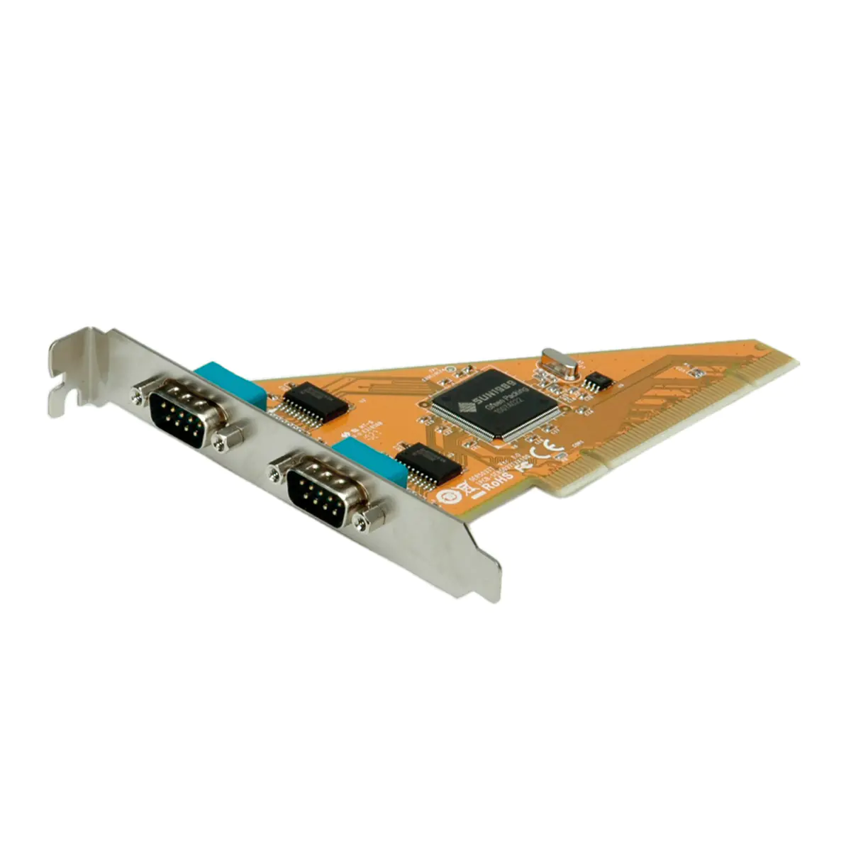 VALUE PCI-Karte, Seriell RS232, D-Sub 9, 2 Ports, PCI, Windows 95/98SE/NT 4.0/ME/2000/XP, Full Profile, 2x DB 9pol. ST, Adapter, Treiber, Bedienungsanleitung 15.99.2086