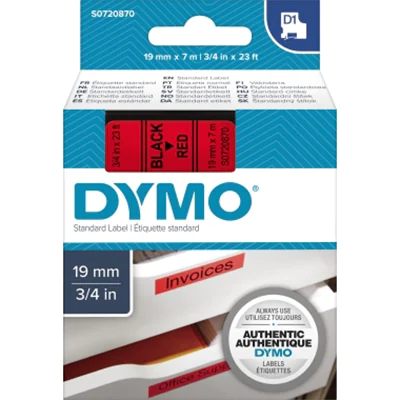DYMO Schriftbandkassette D1 S0720870 19mmx7m sw auf rt DYMO Schriftbandkassette D1 S0720870 19mmx7m sw auf rt