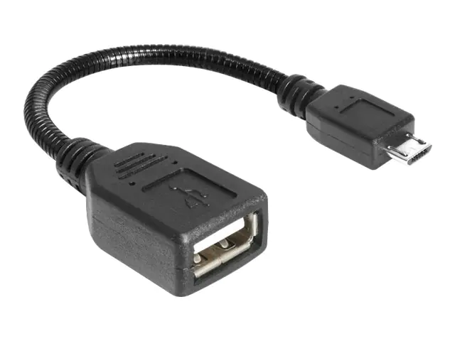 Delock - USB-Kabel - USB (W) zu Micro-USB Typ B (M) - USB 2.0 OTG - 18 cm - Schwarz
