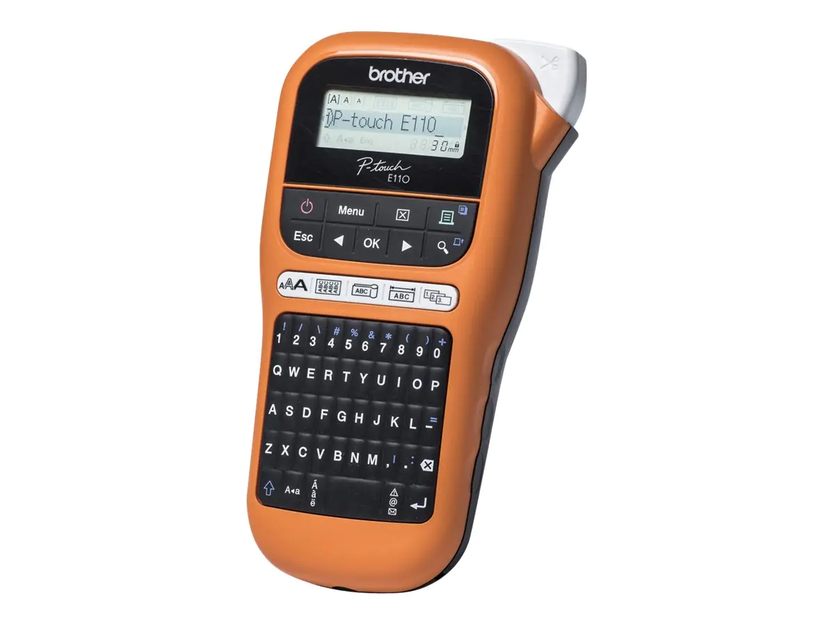 Brother P-Touch PT-E110VP - Beschriftungsgerät - s/w - Thermotransfer - Rolle (1,2 cm) PTE110VPZG1