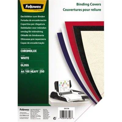 Fellowes Deckblatt Chromolux 5378006 DIN A4 weiß 100 St./Pack.