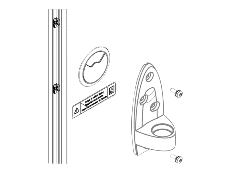 Schroff - Monitorschwenkarm - Rack montierbar