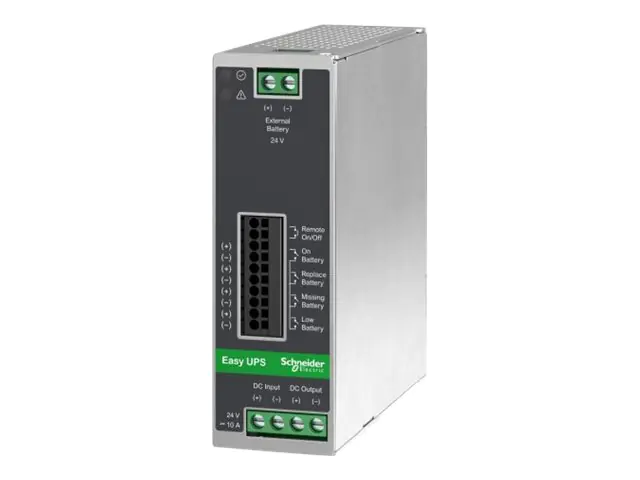 Schneider Electric Easy UPS - USV (DIN-Schienenmontage möglich) - 10A - DC 24 V - 240 Watt - ohne Batterie - Ausgangsanschlüsse: 1 - Metal Gray