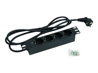 Triton RAB-PD-X91-C1 - Steckdosenleiste (Rack - einbaufähig) - Wechselstrom 230 V - Ausgangsanschlüsse: 4 - 25.4 cm (10") - 2 m Schnur - RAL 9005