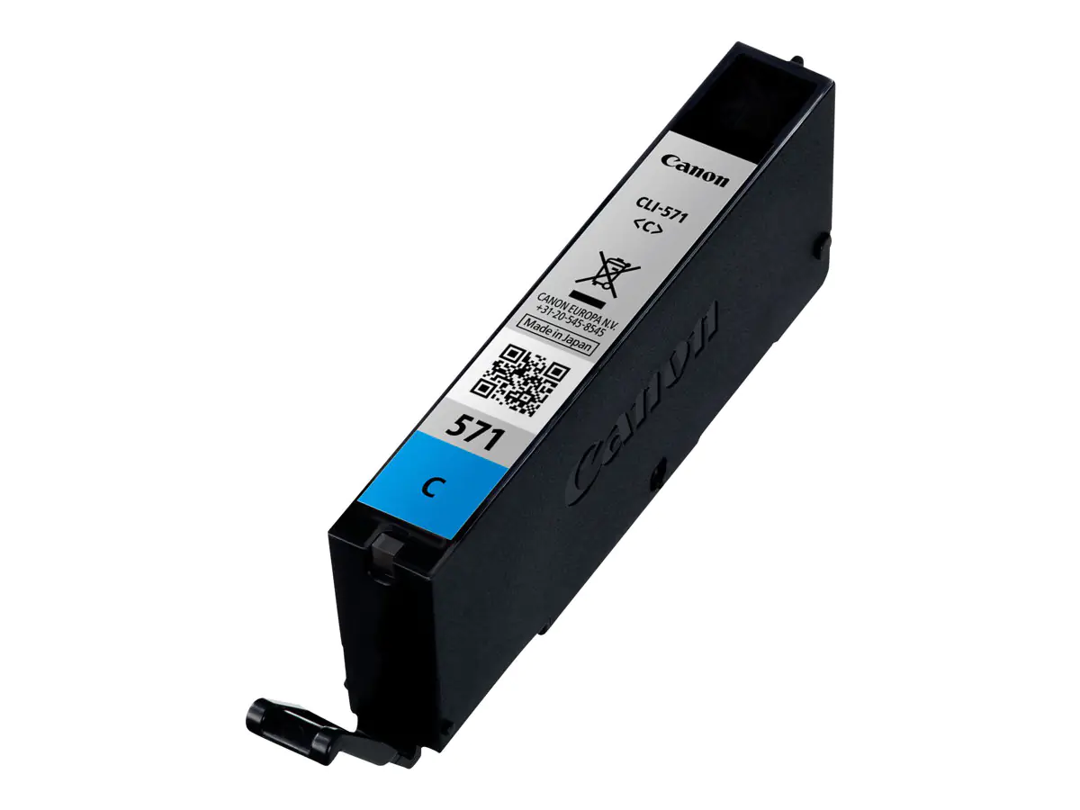 Canon CLI-571C - 7 ml - Cyan - Original - Tintenbehälter - für PIXMA TS5051, TS5053, TS5055, TS6050, TS6051, TS6052, TS8051, TS8052, TS9050, TS9055
