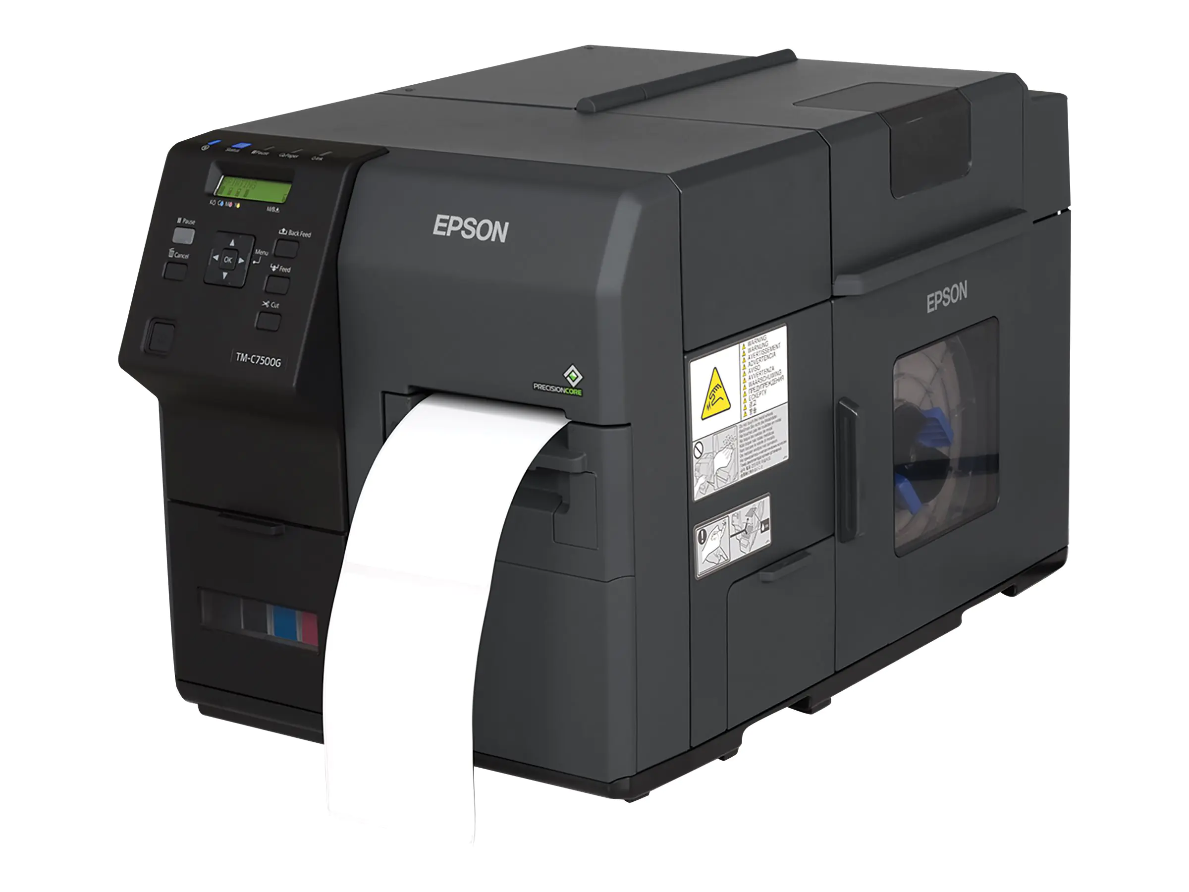 Epson ColorWorks TM-C7500G - Etikettendrucker - Farbe - Tintenstrahl - 112 mm (Breite) - 600 x 1200 dpi - bis zu 300 mm/Sek. - USB 2.0, Gigabit LAN - Cutter