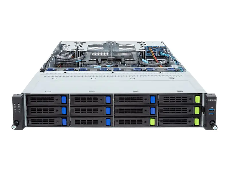 Gigabyte R283-S90 (rev. AAE1) - Server - Rack-Montage - 2U - zweiweg - keine CPU - RAM 0 GB - SATA/PCI Express - Hot-Swap 6.4 cm, 8.9 cm (2.5", 3.5") 6NR283S90DR000AAE1
