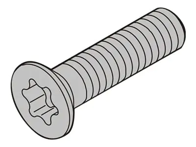Schroff EuropacPRO - Schraubensatz (M4) - 1 cm