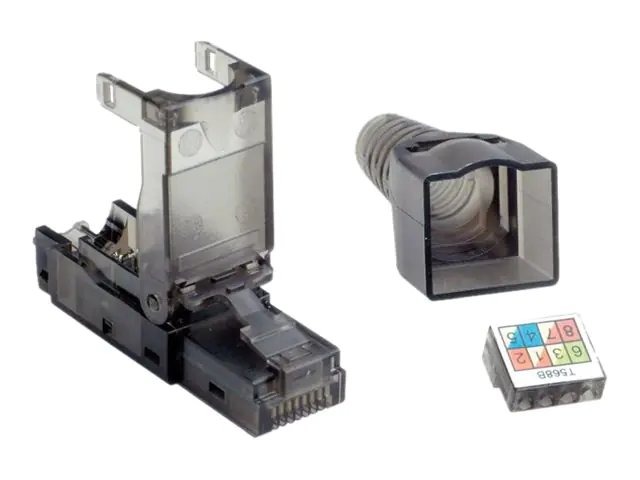 VALUE - Netzwerkanschluss - RJ-45 (M) - UTP - CAT 6a - geschirmt - durchsichtig schwarz VALUE - Netzwerkanschluss - RJ-45 (M) - UTP - CAT 6a - geschirmt - durchsichtig schwarz