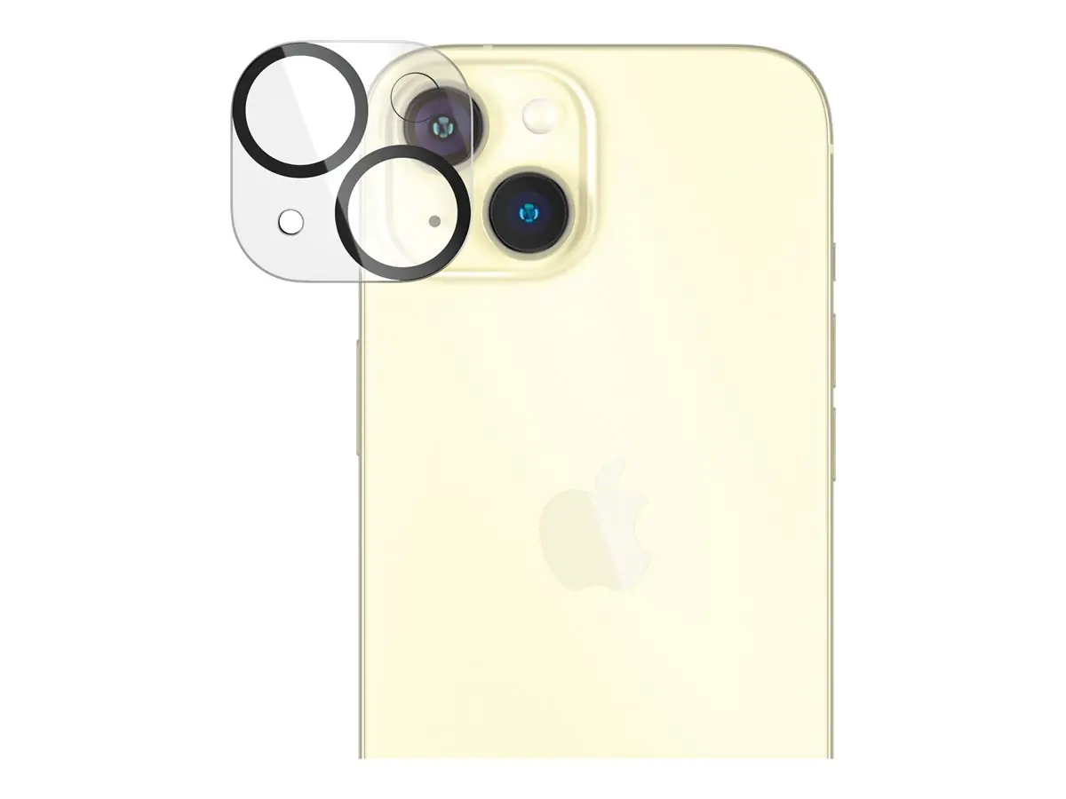 PanzerGlass PicturePerfect - Objektivschutz für Handy - Glas - Rahmenfarbe schwarz - für Apple iPhone 15, 15 Plus