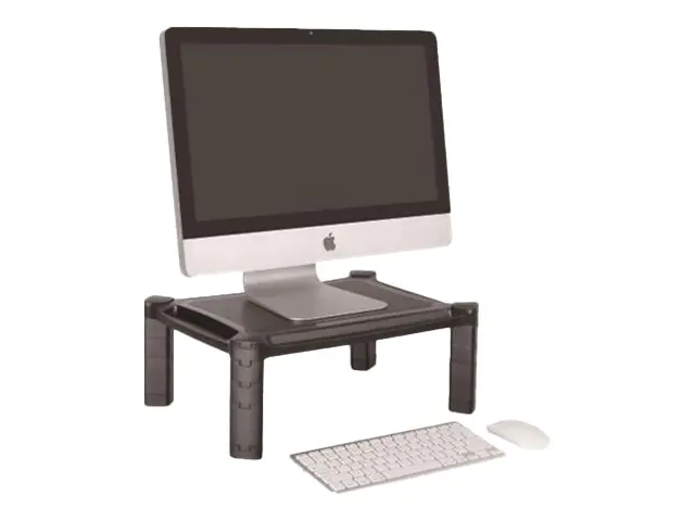 TECHly Monitor Riser - Aufstellung - für Monitor / Notebook / Drucker - Kunststoff - Schwarz - Bildschirmgröße: 33-81.3 cm (13"-32") - Oberflächenmontage