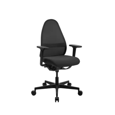 TOPSTAR Bürodrehstuhl SITNESS ART 43-52cm Synchronmechanik Rolle hart gebremst (für Teppichboden) Kunststoff schwarz