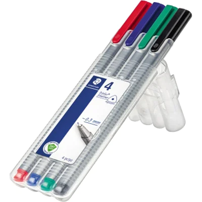 STAEDTLER Fineliner triplus 334 SB4 0,3mm sortiert 4 St./Pack. STAEDTLER Fineliner triplus 334 SB4 0,3mm sortiert 4 St./Pack.