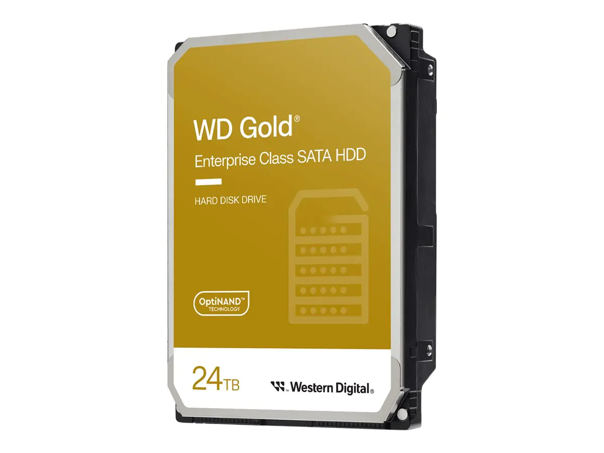WD Gold - Festplatte - Enterprise - 24 TB - intern - 3.5" (8.9 cm) - SATA 6Gb/s - 7200 rpm - Puffer: 512 MB WD Gold - Festplatte - Enterprise - 24 TB - intern - 3.5" (8.9 cm) - SATA 6Gb/s - 7200 rpm - Puffer: 512 MB