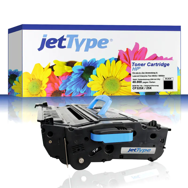 jetType Toner kompatibel zu HP CF325X 25X schwarz 40.000 Seiten Große Füllmenge 1 Stück jetType Toner kompatibel zu HP CF325X 25X schwarz 40.000 Seiten Große Füllmenge 1 Stück