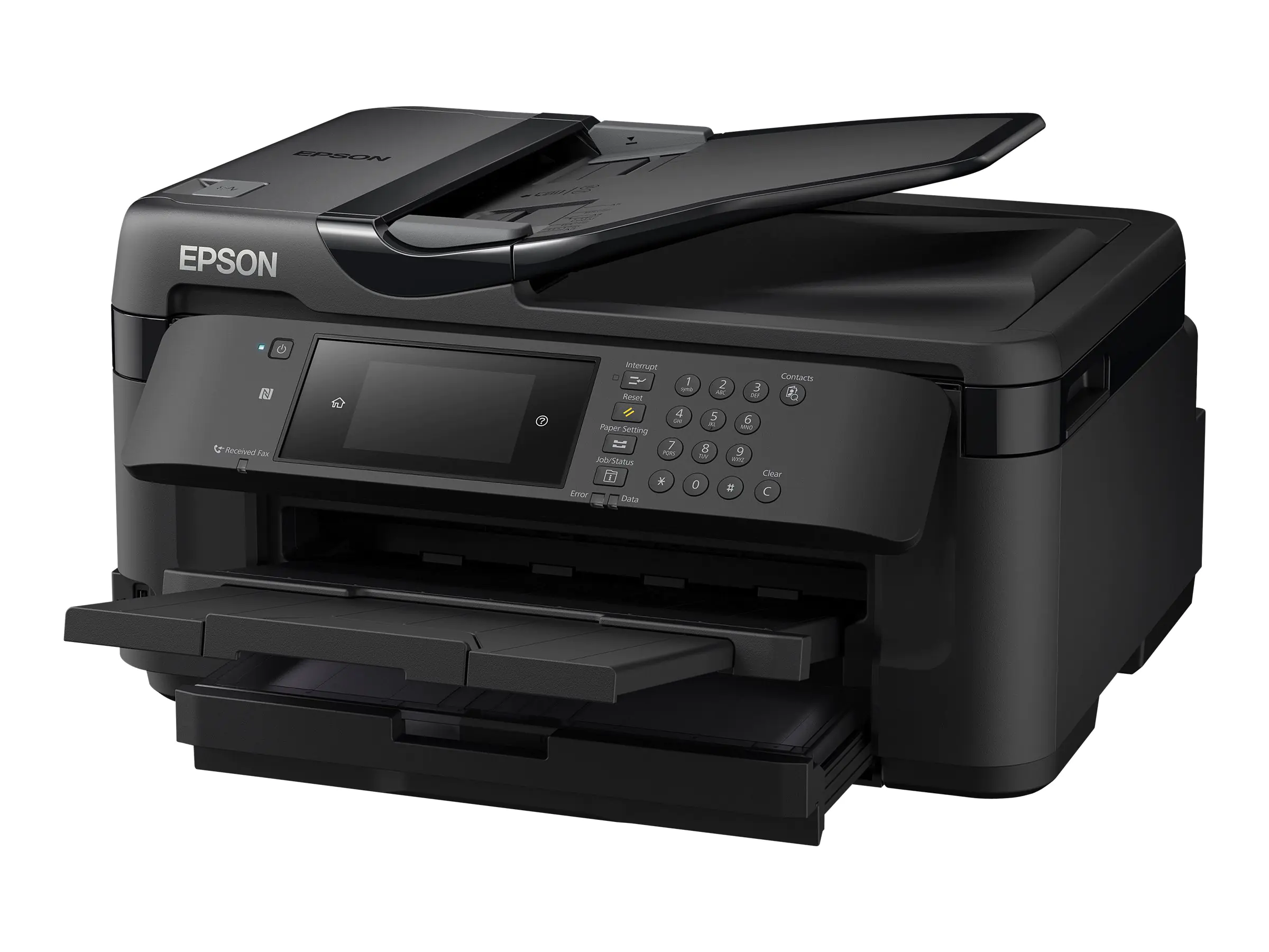 Epson WorkForce WF-7710DWF - Multifunktionsdrucker - Farbe - Tintenstrahl - A3 (Medien) - bis zu 18 Seiten/Min. (Drucken) - 250 Blatt - 33.6 Kbps - USB 2.0, LAN, Wi-Fi(n), USB-Host, NFC