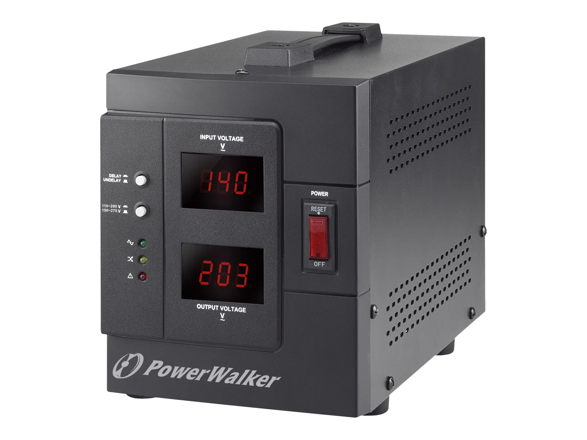 PowerWalker AVR 2000 SIV FR - Automatische Spannungsregulierung - Wechselstrom 230 V - 1600 Watt - 2000 VA - Ausgangsanschlüsse: 2