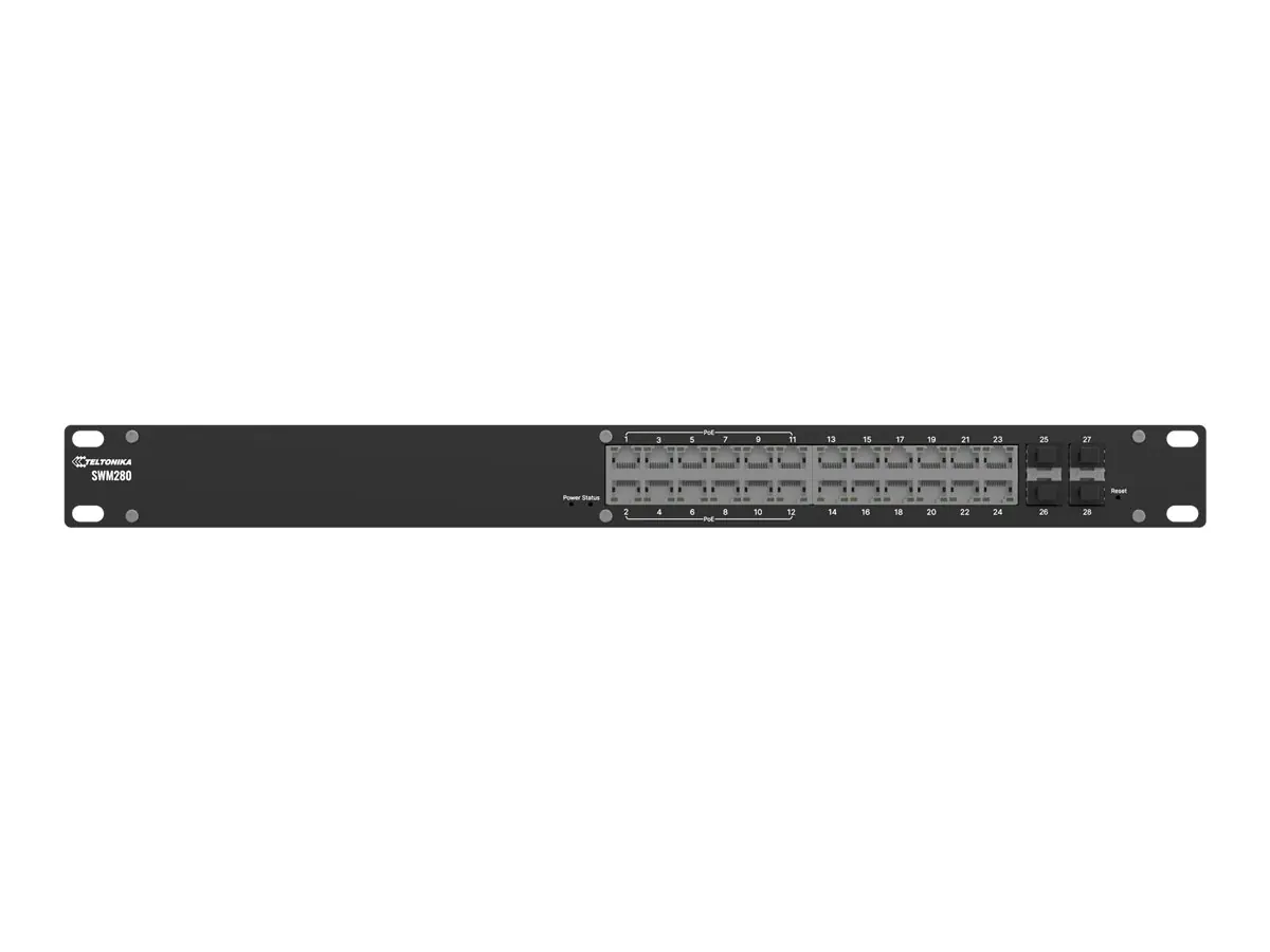 Teltonika SWM280 - Switch - L2+ - managed - 24 x 10/100/1000 (12 PoE+) SWM280000201