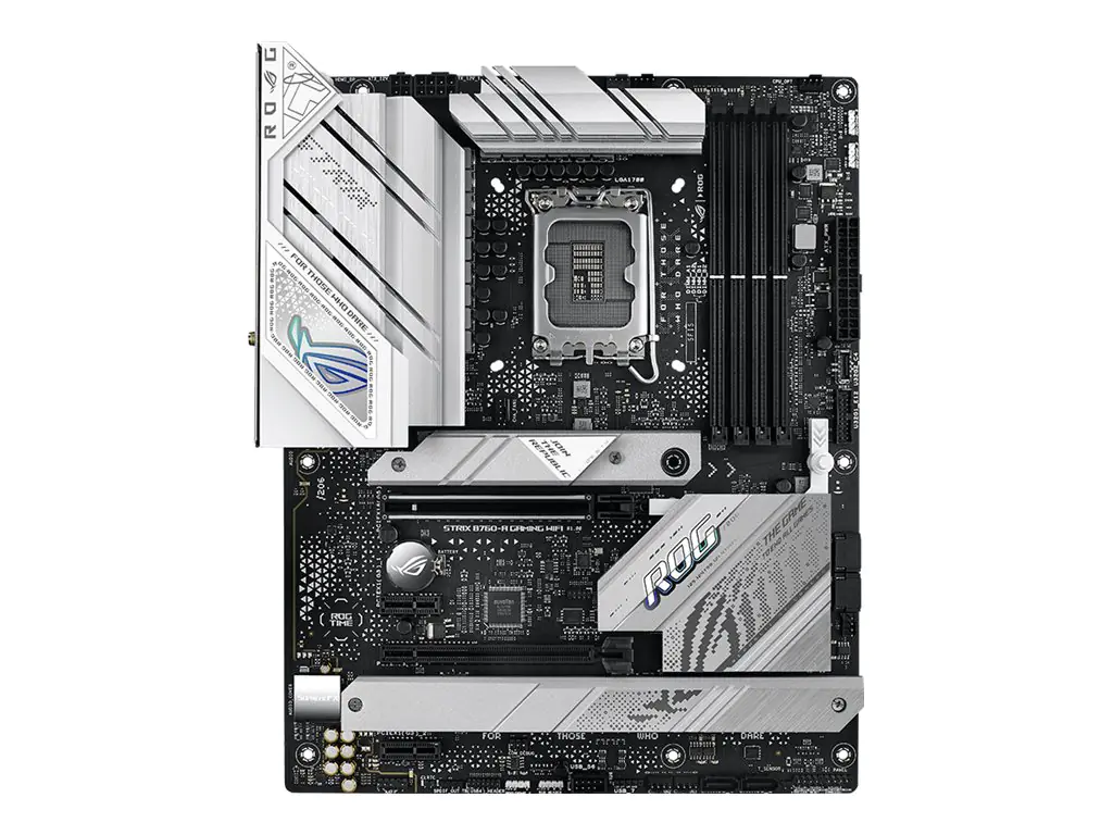 ASUS ROG STRIX B760-A GAMING WIFI - Motherboard - ATX - LGA1700-Sockel - B760 Chipsatz - USB-C 3.2 Gen 2x2, USB 3.2 Gen 2, USB 3.2 Gen 1, USB-C 3.2 Gen 1, USB-C 3.2 Gen2 - 2.5 Gigabit LAN, Wi-Fi, Bluetooth - Onboard-Grafik (CPU erforderlich) - HD Audio (8