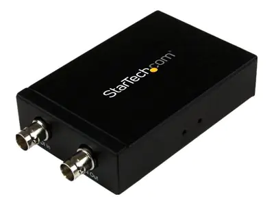 StarTech SDI auf HDMI Konverter - 3G-SDI zu HDMI Adapter mit SDI Loop-Through - SDI (BNC/COAX) / HDMI Umwandler mit Loop-Out - Videokonverter - 3G-SDI - HDMI, 3G-SDI - Schwarz