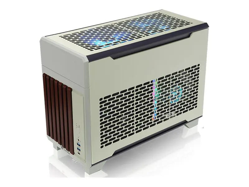 Thermaltake TR100 WS hellgruen Wood & Steel - Gehäuse - Mini-ITX