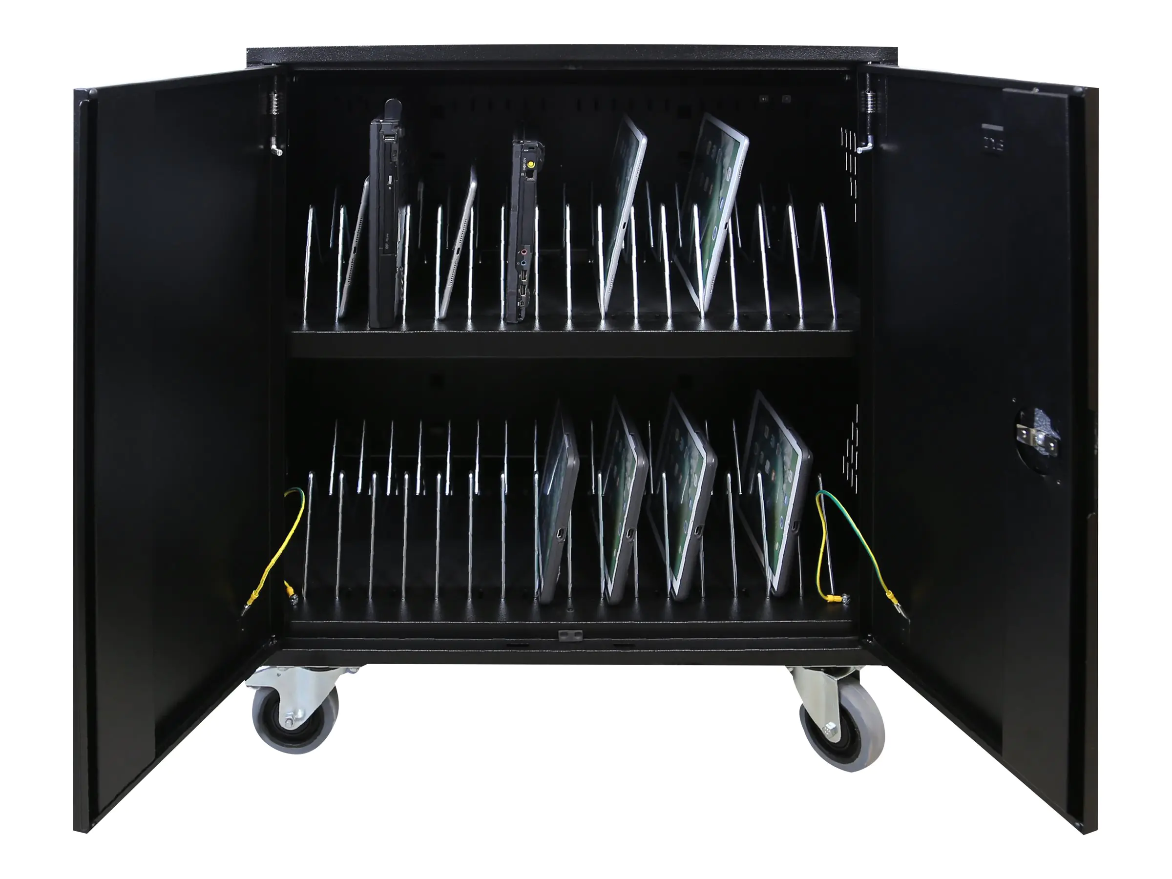 Leba NoteCart Flex Extended 32 - Wagen (nur Laden) - für 32 Tablets / Notebooks - USB-C charge - verriegelbar - Bildschirmgröße: bis zu 39,6 cm (bis zu 15,6 Zoll) NCF-E-32-UC-SC