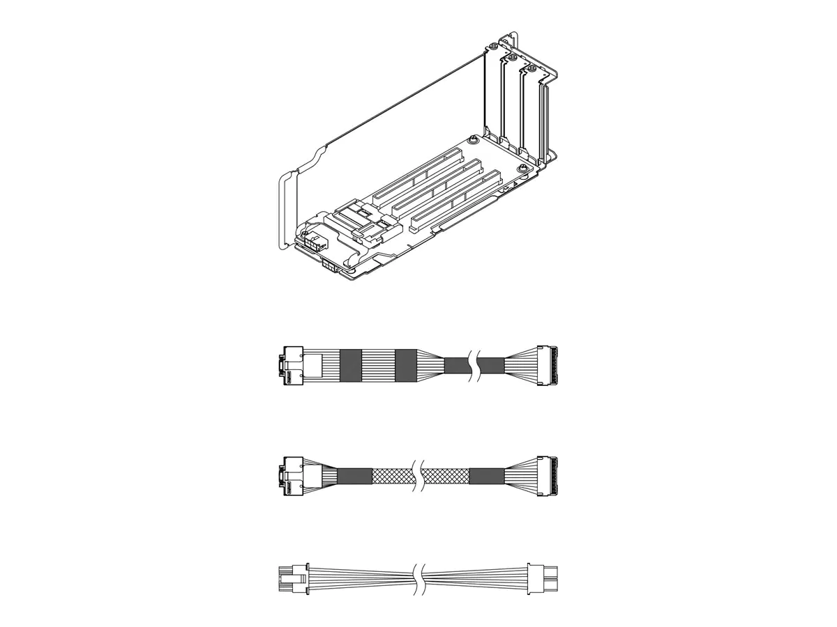 Lenovo ThinkSystem SR850 V3 x8/x16/x16 PCIe G5 Riser D HHHL