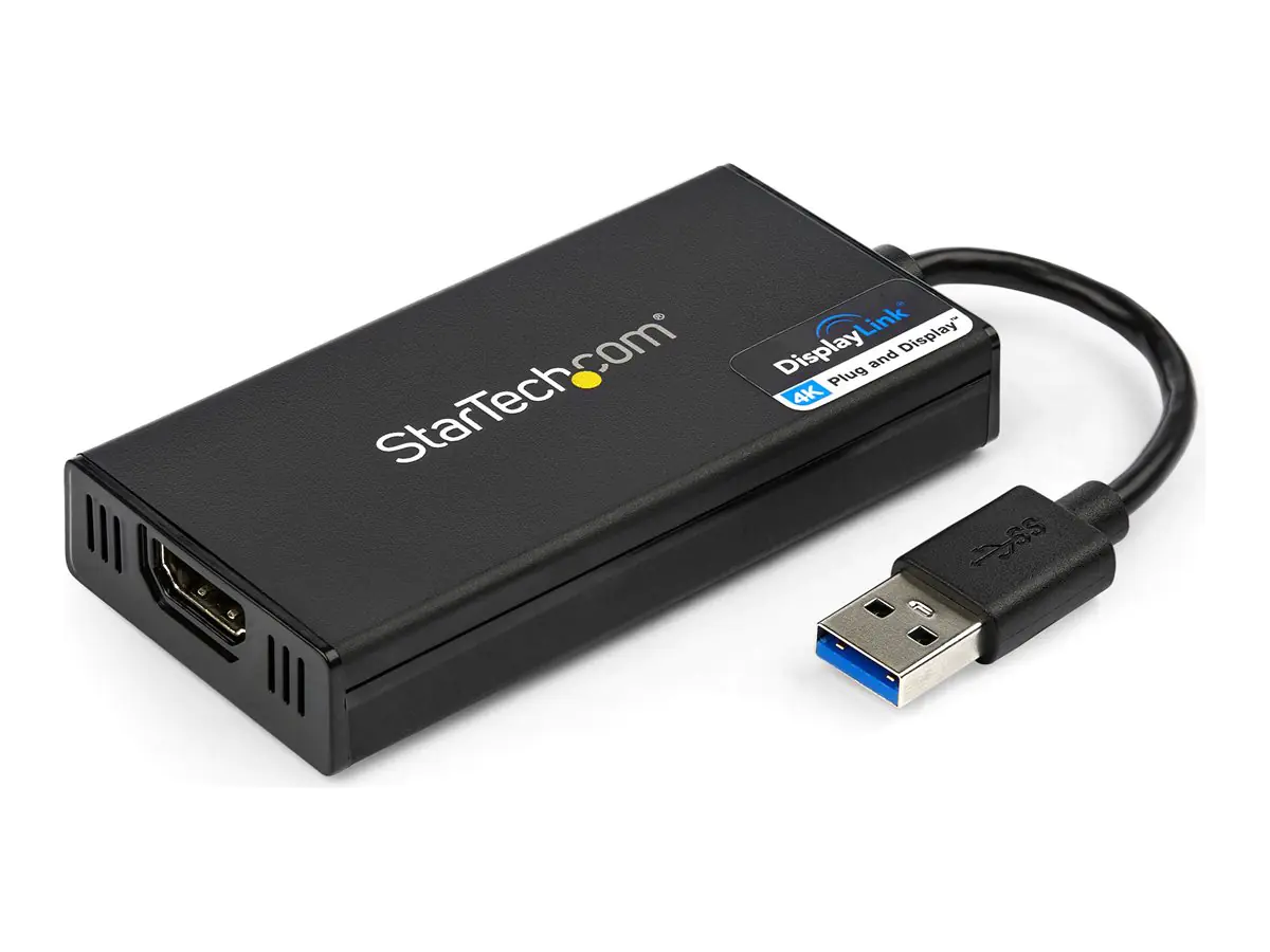 StarTech USB 3.0 to HDMI Adapter, 4K 30Hz Ultra HD, DisplayLink Certified, USB Type-A to HDMI Display Adapter Converter for Monitor, External Video & Graphics Card, Mac & Windows - USB to HDMI Adapter (USB32HD4K) - Adapterkabel - TAA-konform - USB Ty