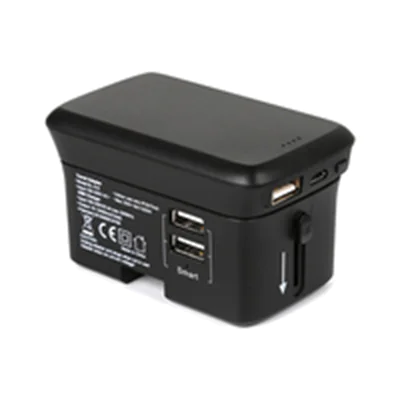RealPower TravelCharge-4k, Drinnen, Draußen, USB, Kabelloses Aufladen, Schwarz 308847