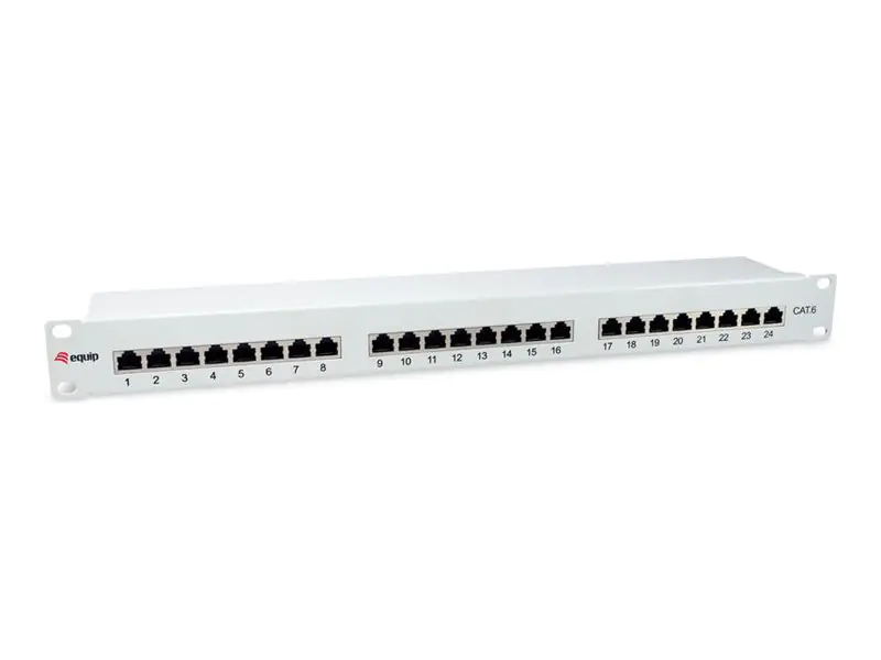 equip Pro - Patch Panel - Rack montierbar - RJ-45 X 24 - Hellgrau - 1U - 48.3 cm (19")